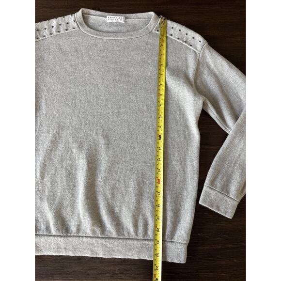 Brunello Cucinelli Sweater Womens XS Melange Gray Cashmere Pullover Italy - Picture 10 of 11